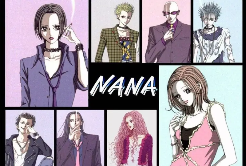 A collage of the characters of Nana